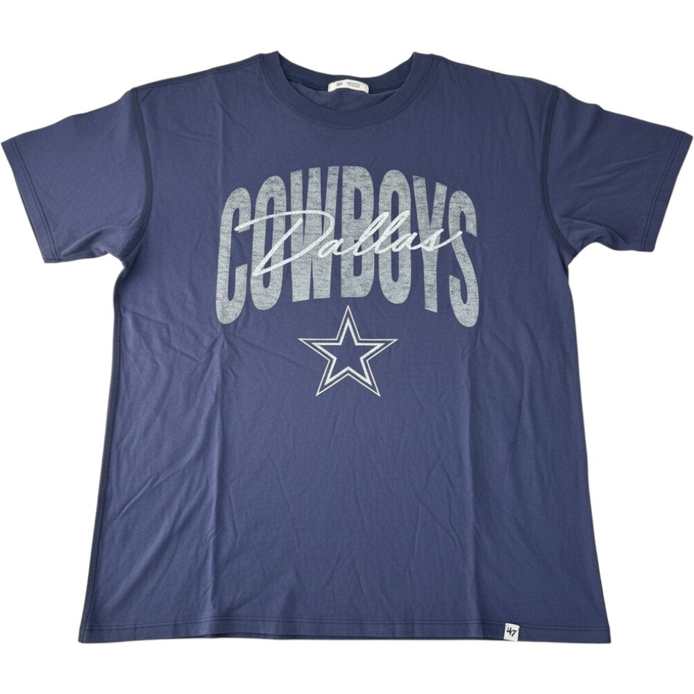 47 Brand Dallas Cowboys NFL Womens Navy Blue Graphic Tee Shirt Medium NEW